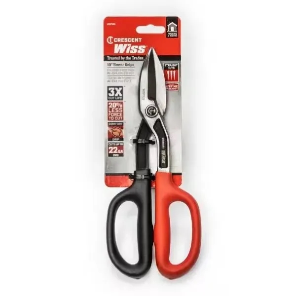 The Crescent Wiss® Straight Pattern cushion-grip Tinner's Snips cut sheet metal... from ASI 41561 Brand Box USA, LLC