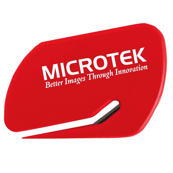 Value letter opener slitter with protective steel blade.... from ASI 52840 Evans Manufacturing