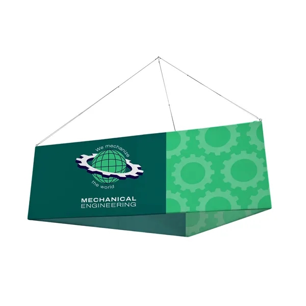 Triangle Hanging Fabric Banner in 3 sizes w/Aluminum frame, support wires... from ASI 49891 Discount Marketing Products / DMP