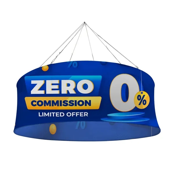 8ft Circle Hanging Fabric Banner in 3 sizes w/Aluminum frame, support... from ASI 49891 Discount Marketing Products / DMP