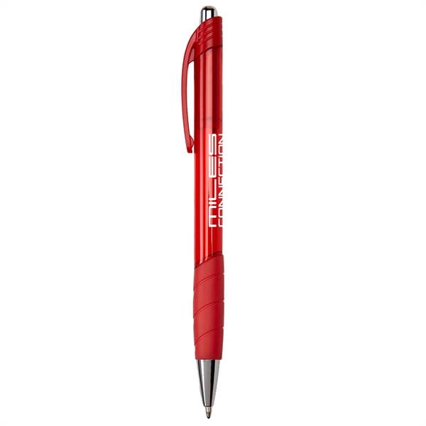 Plunger action black ink, medium point ballpoint pen features a cool... from ASI 52840 Evans Manufacturing