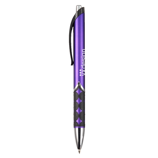 Retractable ballpoint pen with matte metallic colored barrel.... from ASI 52840 Evans Manufacturing
