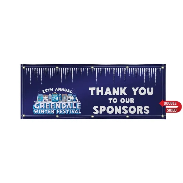 3' x 8' banner made of 18 oz. opaque scrim vinyl... from ASI 87188 Showdown Displays