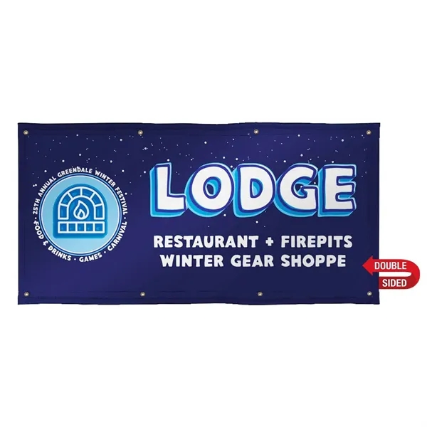 3' x 6' banner made of 18 oz. opaque scrim vinyl... from ASI 87188 Showdown Displays