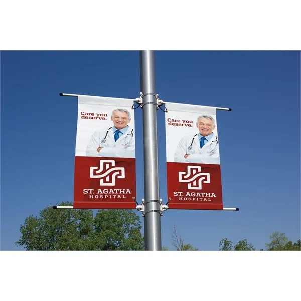 24" x 36" vinyl banner with 3" pole pockets and double-sided... from ASI 87188 Showdown Displays