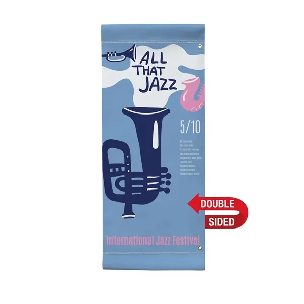 30" x 72" vinyl banner with 3" pole pockets and double-sided... from ASI 87188 Showdown Displays