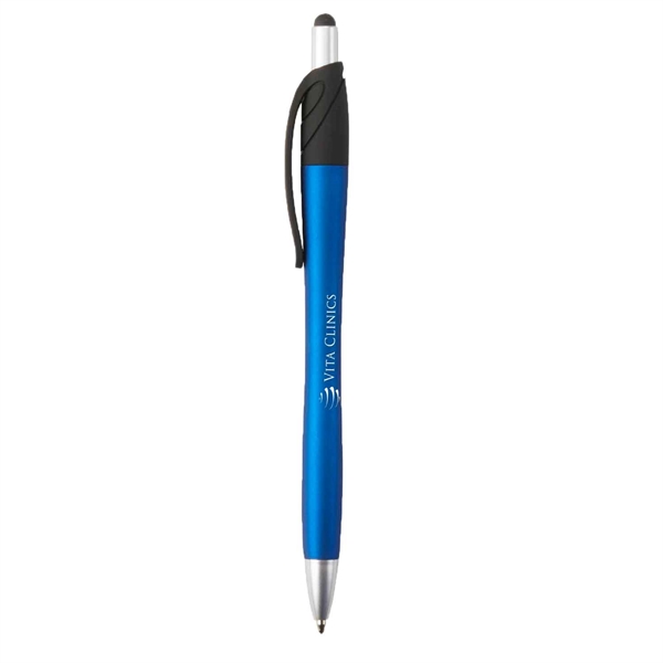 Plunger-action stylus pen with velvet touch barrel.... from ASI 52840 Evans Manufacturing