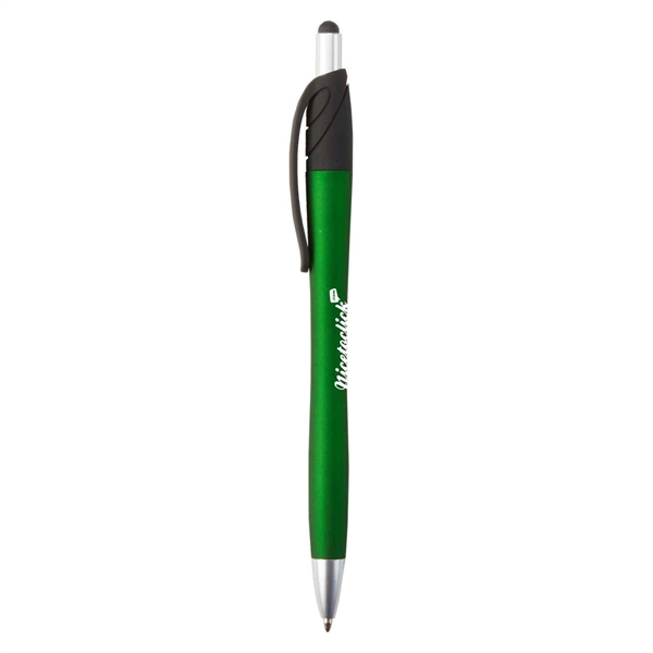 Plunger-action stylus pen with velvet touch barrel.... from ASI 52840 Evans Manufacturing