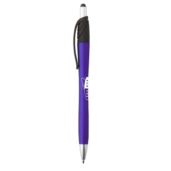 Plunger-action stylus pen with velvet touch barrel.... from ASI 52840 Evans Manufacturing