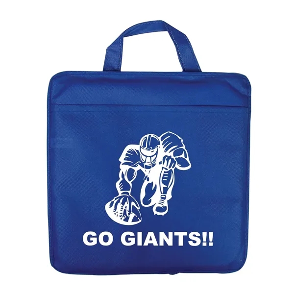 Non-woven, water-resistant stadium cushion with front pocket and carry handle.... from ASI 34063 alphabroder