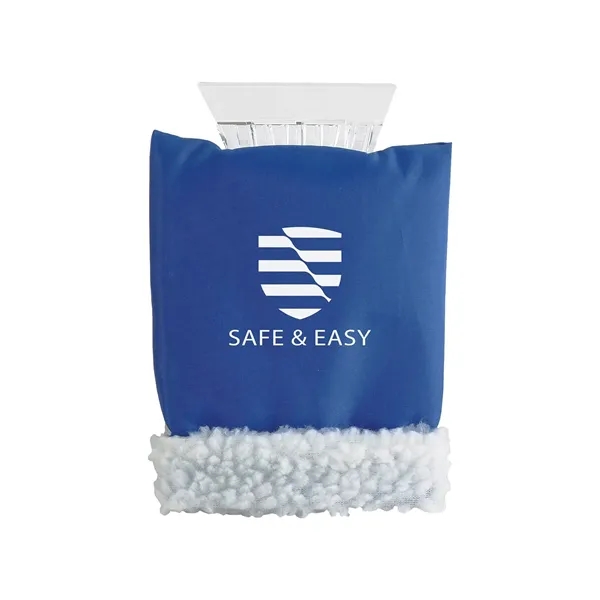 4 1/2" heavy duty plastic ice scraper with polyester hand mitten... from ASI 34063 alphabroder