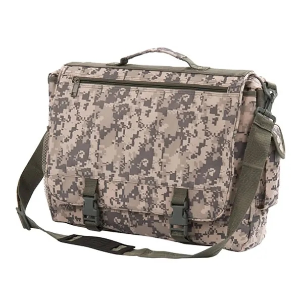 Deluxe digital camouflage print portfolio style briefcase messenger bag.... from ASI 31517 Admart Products / Admart Line