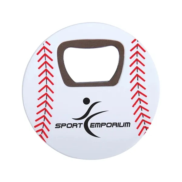 Baseball bottle opener with a heavy-duty magnet.... from ASI 34063 alphabroder