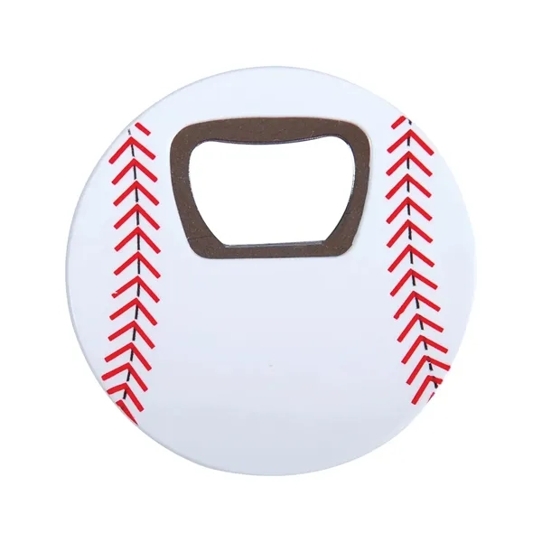 Baseball bottle opener with a heavy-duty magnet.... from ASI 34063 alphabroder