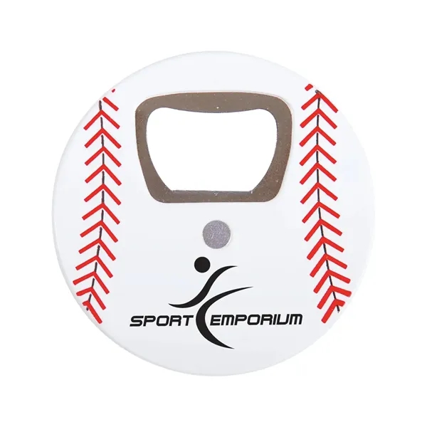 Baseball bottle opener with a heavy-duty magnet.... from ASI 34063 alphabroder