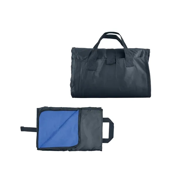 50" x 60" foldable picnic blanket made of double-sided polyester/fleece; folds... from ASI 34063 alphabroder