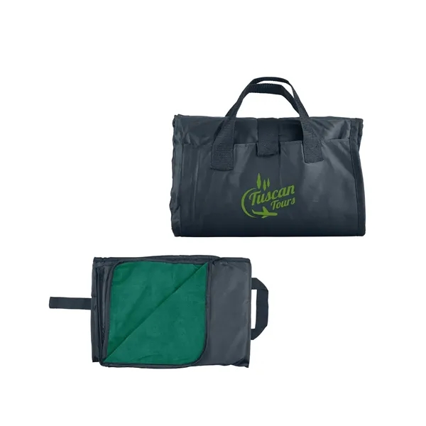 50" x 60" foldable picnic blanket made of double-sided polyester/fleece; folds... from ASI 34063 alphabroder