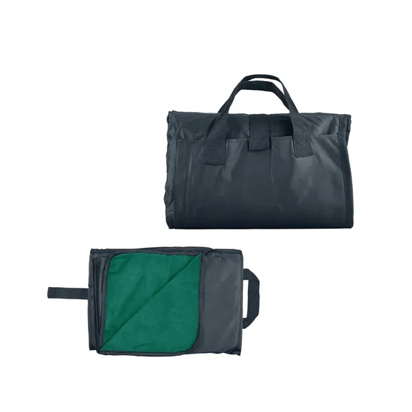 50" x 60" foldable picnic blanket made of double-sided polyester/fleece; folds... from ASI 34063 alphabroder