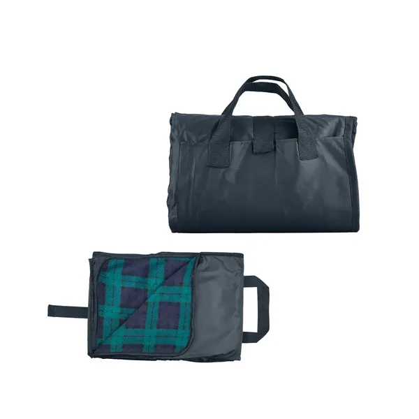 50" x 60" foldable picnic blanket made of double-sided polyester/fleece; folds... from ASI 34063 alphabroder