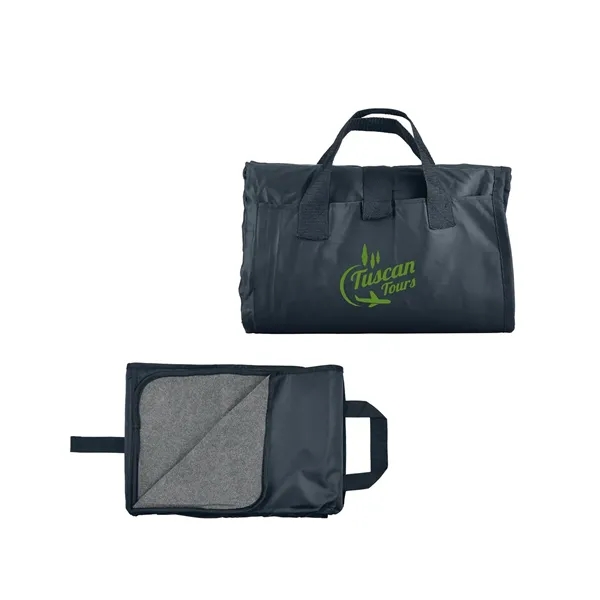 50" x 60" foldable picnic blanket made of double-sided polyester/fleece; folds... from ASI 34063 alphabroder