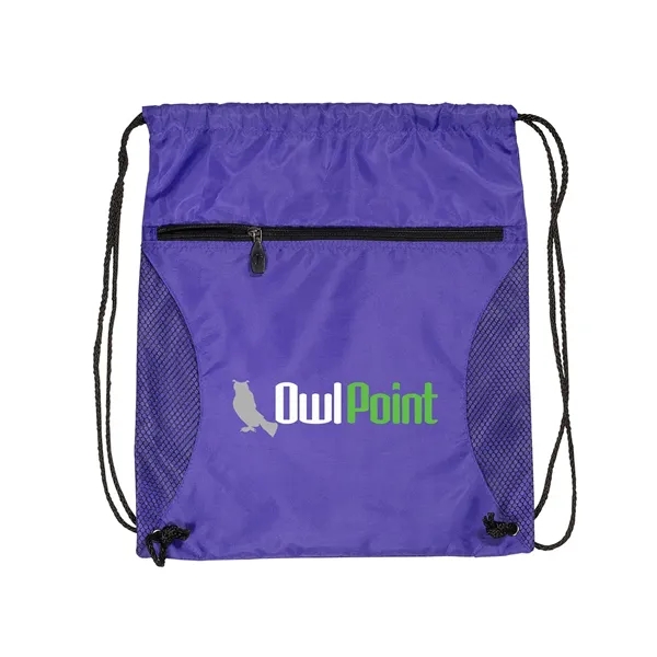 14" x 16.5" drawstring backpack made of 210 denier polyester with... from ASI 34063 alphabroder