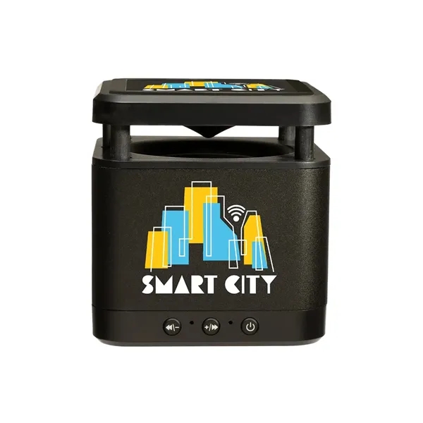 2.375" x 2.5" x 2.375" ABS plastic and aluminum wireless charging... from ASI 34063 alphabroder