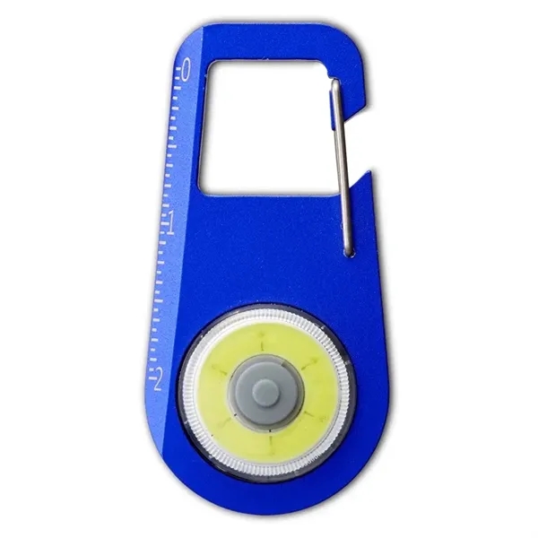 1.58" x 3.15" x 0.6" aluminum carabiner keychain with 2" ruler.... from ASI 34063 alphabroder