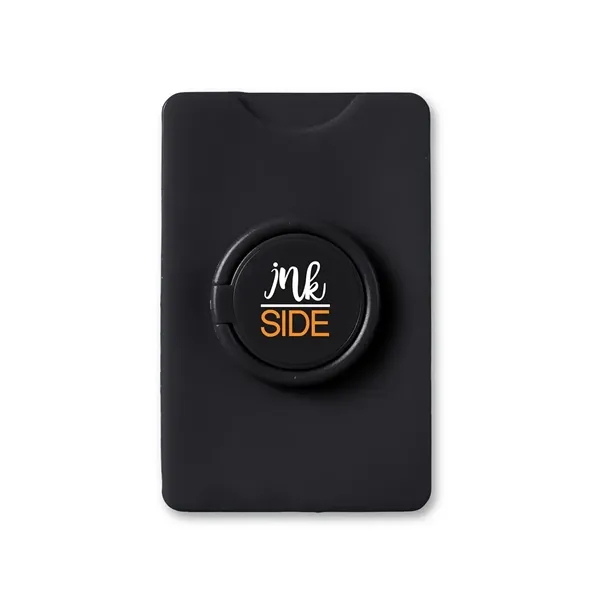 Card holder with a removable adhesive and a ring stand.... from ASI 34063 alphabroder