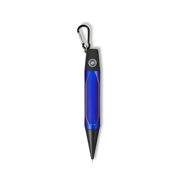LED pen with 3 LED light functions, aluminum carabiner, 3 button... from ASI 34063 alphabroder