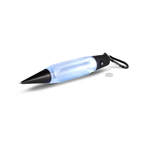 LED pen with 3 LED light functions, aluminum carabiner, 3 button... from ASI 34063 alphabroder