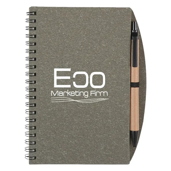 70 Page Lined 5" X 7" Eco-Inspired Spiral Notebook & Pen... from ASI 61125 Hit Promotional Products / Hit®