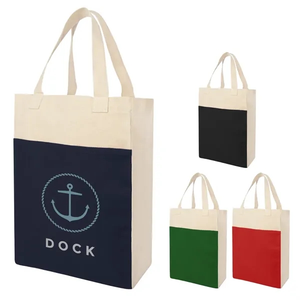 4.75" x 11.5" x 15.25" cotton canvas shopping tote with 4.75"... from ASI 61125 Hit Promotional Products / Hit®