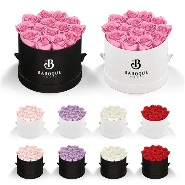 Arrangement of 13-15 exquisite roses in a box vase.... from ASI 61125 Hit Promotional Products / Hit®