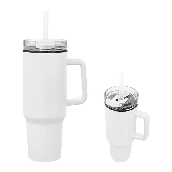 40 oz. stainless steel tumbler with lid, straw and double wall,... from ASI 61125 Hit Promotional Products / Hit®