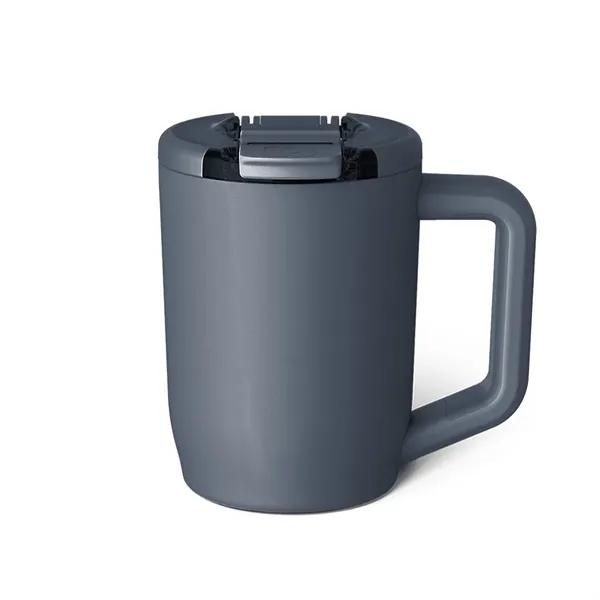 15 oz, insulated travel mug made of stainless steel with spill-resistant... from ASI 61125 Hit Promotional Products / Hit®