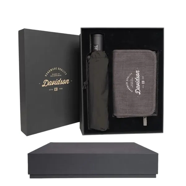 Folding Electronics Tech Organizer and Executive Mini Umbrella Gift Set.... from ASI 76730 Peerless Umbrella Co Inc