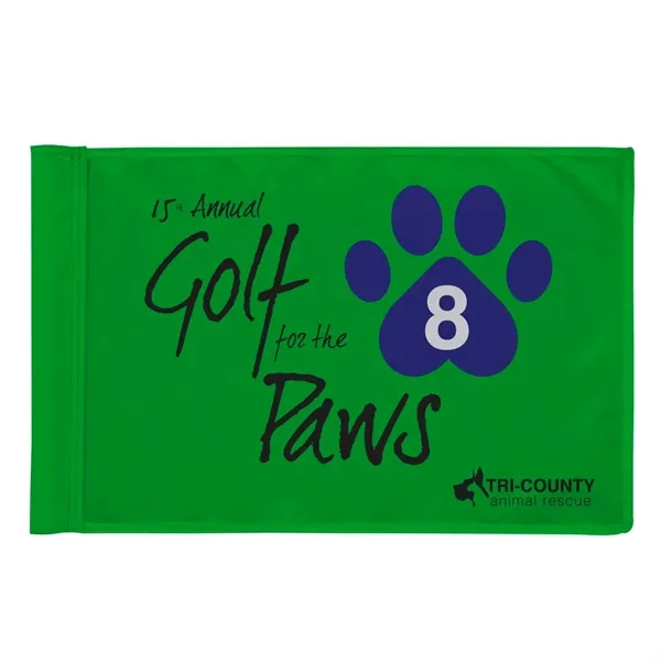 Nylon golf flag with single-sided graphics.... from ASI 87188 Showdown Displays