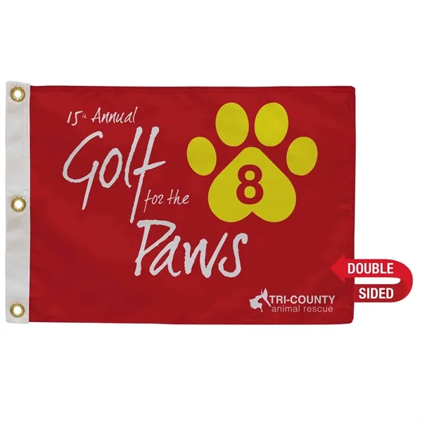 Nylon golf flag with double-sided graphics.... from ASI 87188 Showdown Displays