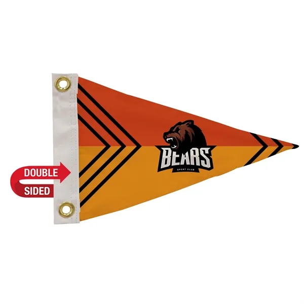 8" x 12" nylon pennant flag with canvas header, brass grommets... from ASI 87188 Showdown Displays