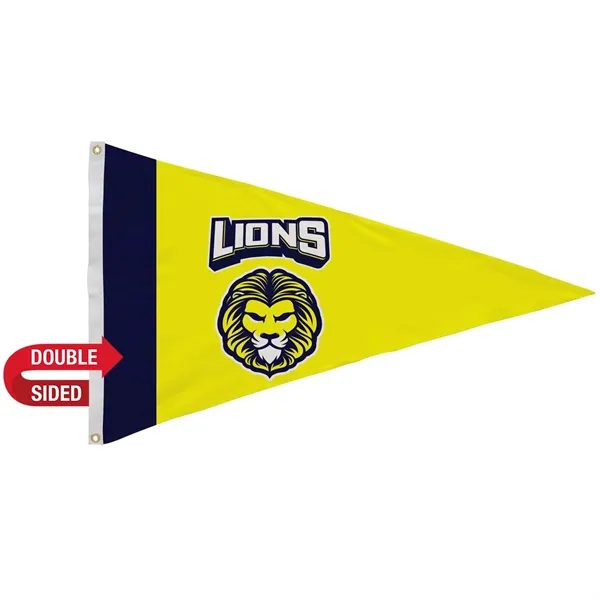 2.5' x 4' nylon pennant flag with canvas header, brass grommets... from ASI 87188 Showdown Displays