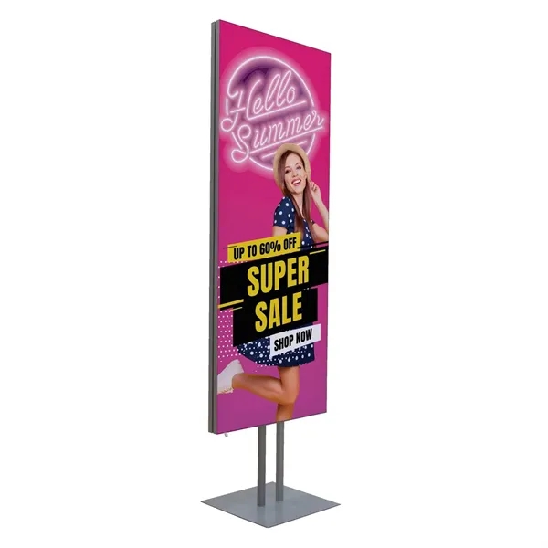 23.5" x 73.125" x 23.5" heavy duty aluminum standing display with... from ASI 87188 Showdown Displays