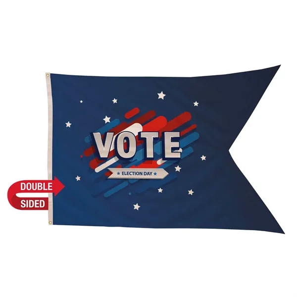 4' x 6' nylon guidon flag with swallow-tail fly end, canvas... from ASI 87188 Showdown Displays