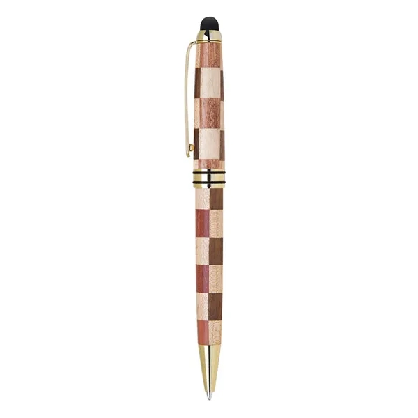 Stylus pen with a checkerboard design barrel.... from ASI 31517 Admart Products / Admart Line