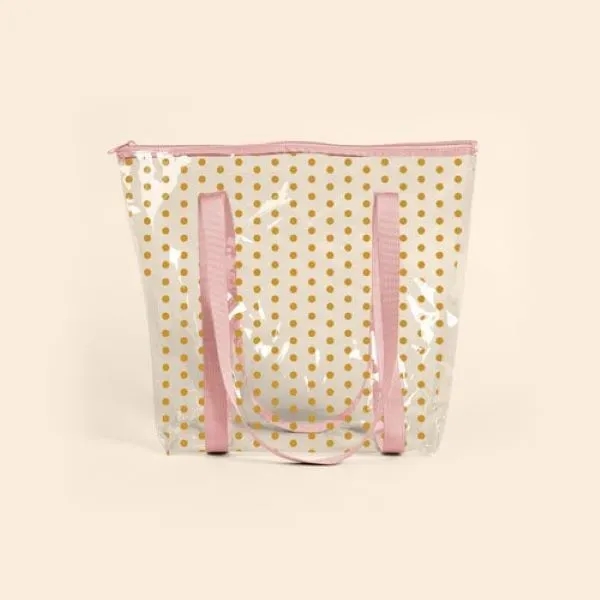 Large, gusseted, two-handled tote with zipper closure that measures 15" W... from ASI 74710 Numo