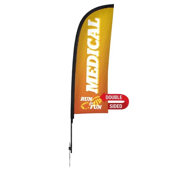 9' premium blade sail sign made of super poly knit fabric... from ASI 87188 Showdown Displays