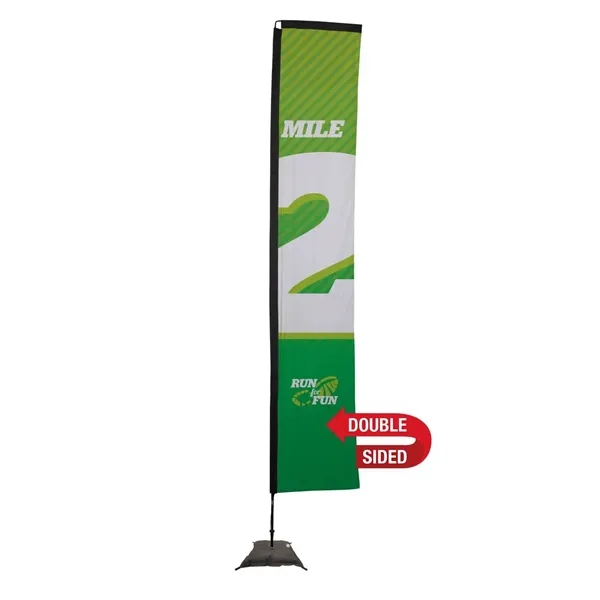 14.5' rectangular sail sign with steel scissor base and double-sided, dye... from ASI 87188 Showdown Displays