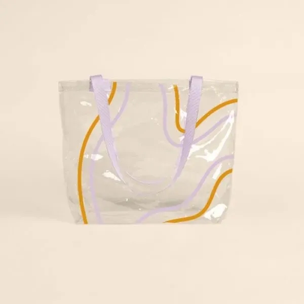 Vinyl tote with an exterior gussets that measures 17.75" x 13.5"... from ASI 74710 Numo