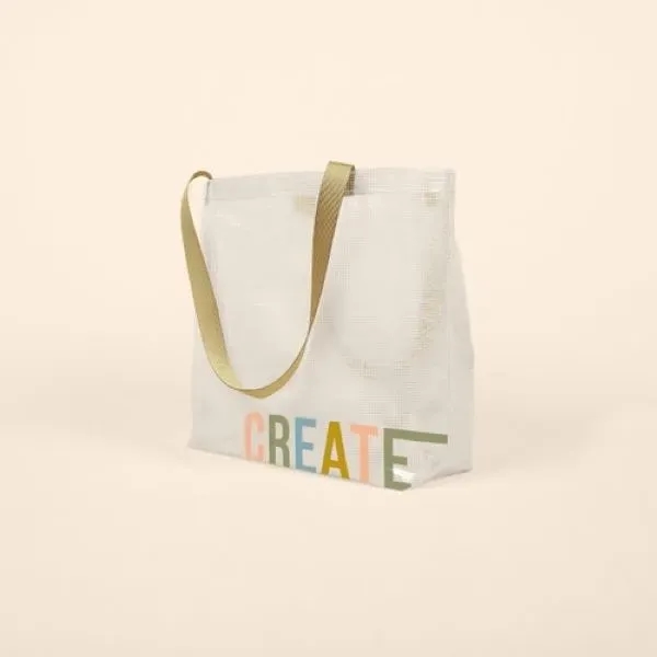 Vinyl tote with an exterior gussets that measures 17.75" x 13.5"... from ASI 74710 Numo