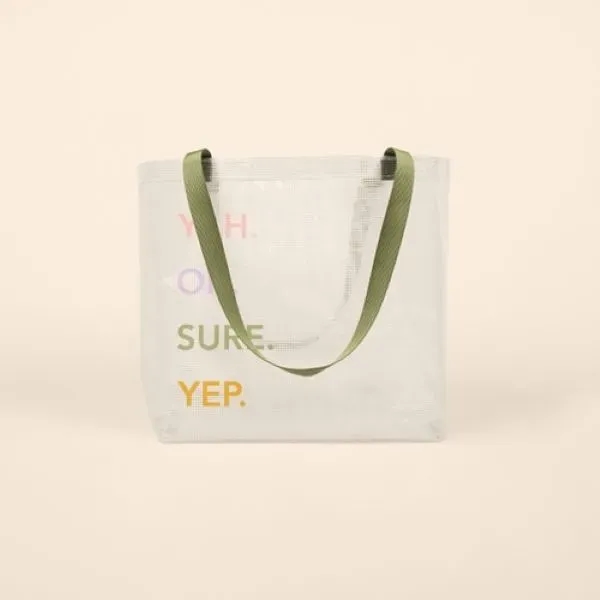 Vinyl tote with an exterior gussets that measures 17.75" x 13.5"... from ASI 74710 Numo