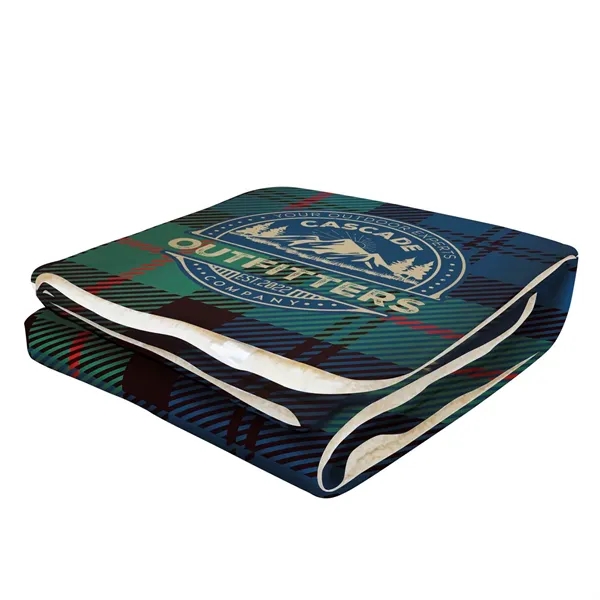 30" x 40" fleece blanket with Sherpa backing and dye sublimated... from ASI 87188 Showdown Displays